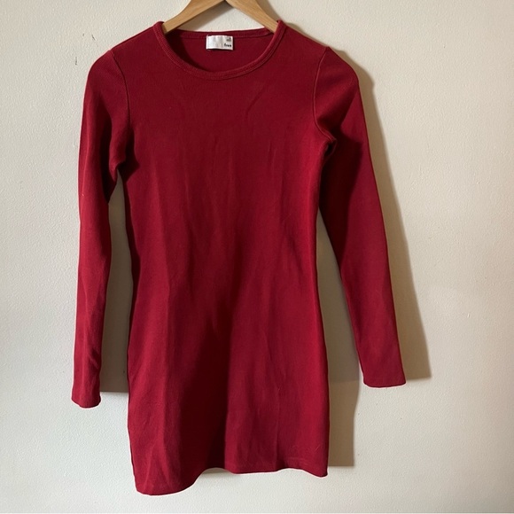 Aritzia Wilfred Free Louise Ribbed Midi Dress In Reddish Women XS - Picture 4 of 11